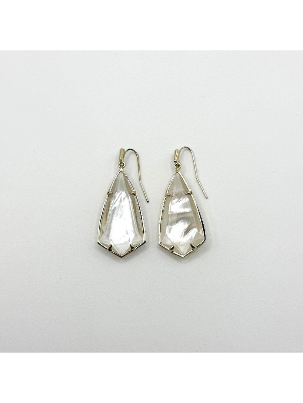 Kendra Scott Gold-Tone Mother-Of-Pearl Drop Earrings